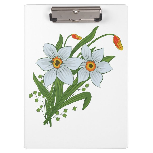 Porte-bloc Tulipes et fleurs de jonquilles (Devant)
