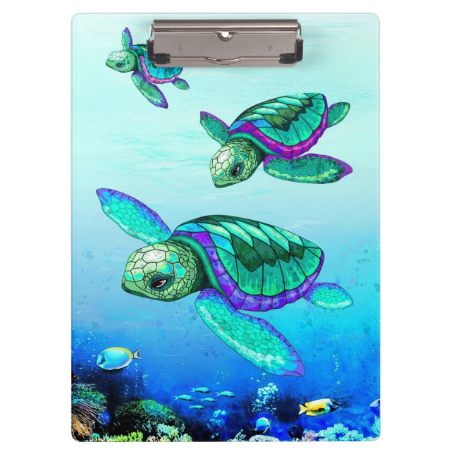 Porte-bloc Turtle Lover Sea Turtailles Danse (Devant)