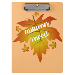 Porte-bloc Typographie de l'humeur d'automne feuille d'érable