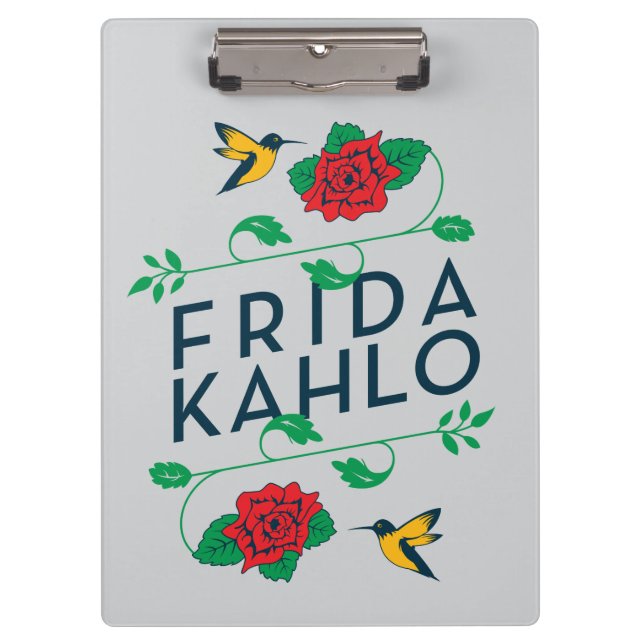 Porte-bloc Typographie florale de Frida Kahlo | (Devant)