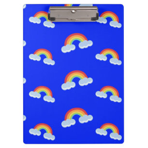 Porte-bloc Un arc-en-ciel mou avec un Motif nuageux