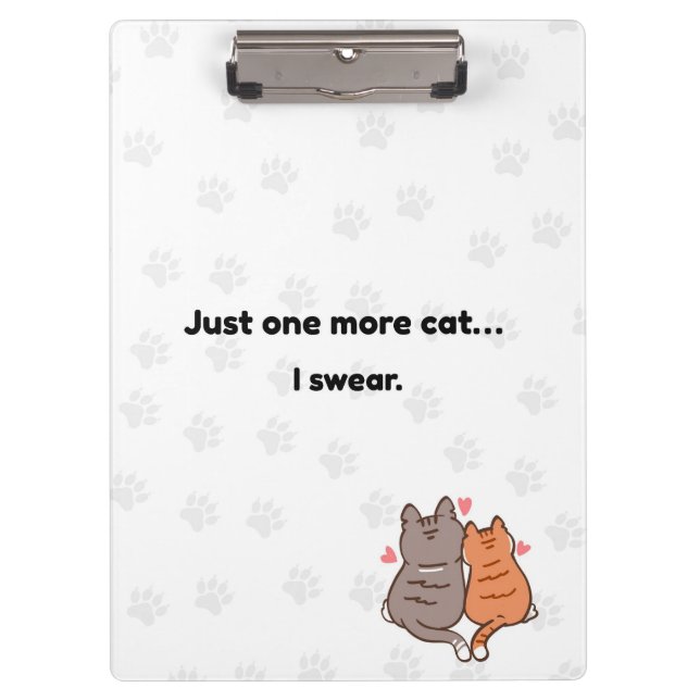 Porte-bloc Un Chat De Plus Je Le Jure Presse-Papiers Chat Mig (Devant)