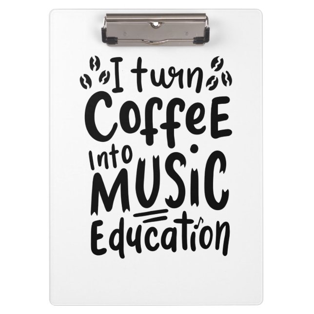 Porte-bloc Un Professeur De Musique Transforme Le Café En Édu (Devant)