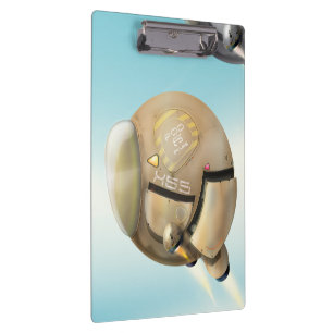 Porte-bloc Un vaisseau spatial qui traverse une planète