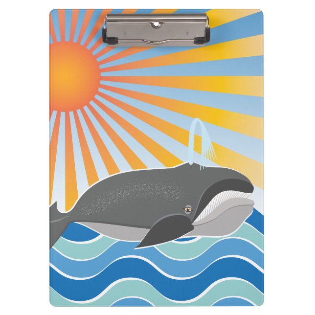 Porte-bloc Une baleine d'un bon temps (Devant)