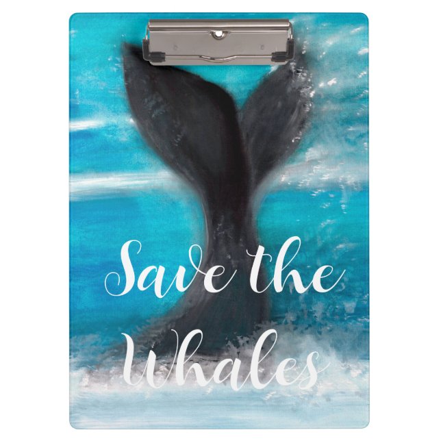 Porte-bloc Une baleine - Sauvez les baleines (Devant)