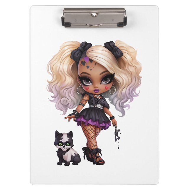 Porte-bloc Une collection de dessins Halloween de fille migno (Devant)