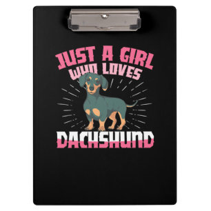 Porte-bloc Une fille qui aime Dachshund