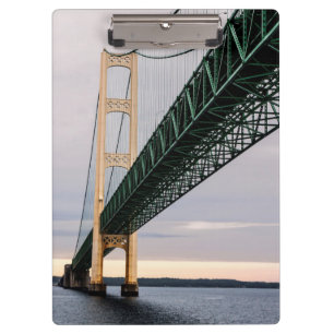 Porte-bloc Une vue du pont Mackinac depuis le lac Michigan 2