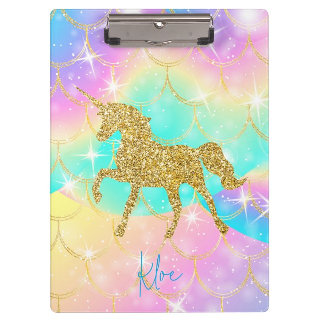 Porte-bloc unicorn pastel colors  (Devant)