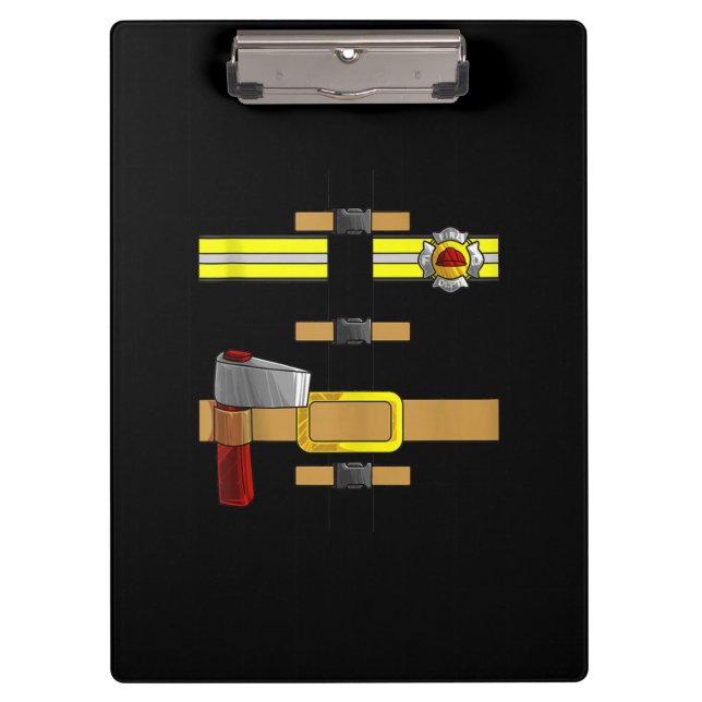 Porte-bloc Uniforme de firefighter Funny DIY Halloween (Devant)