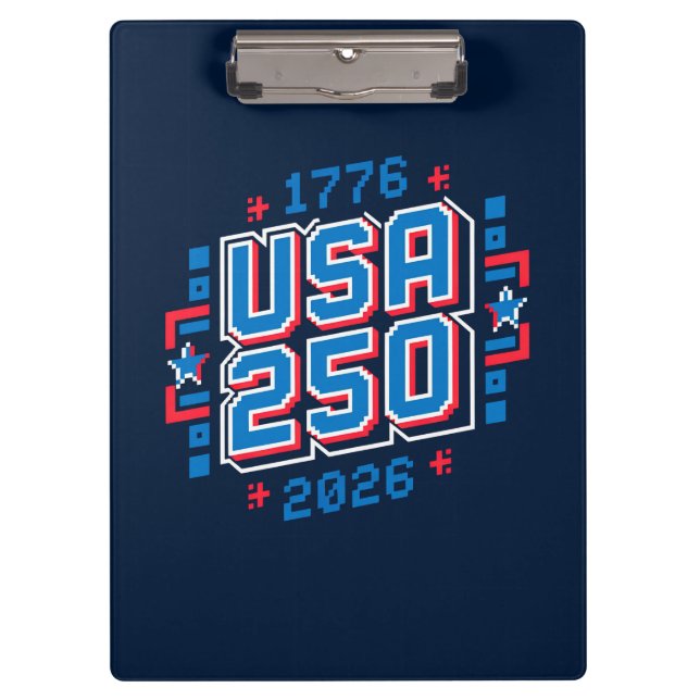 Porte-bloc USA 250 - 1776 à 2026 Pixel Art (Devant)