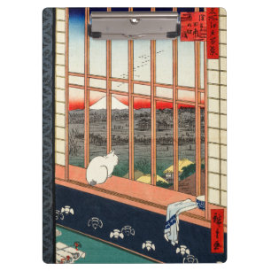 Porte-bloc Utagawa Hiroshige - Champs de riz Asakusa