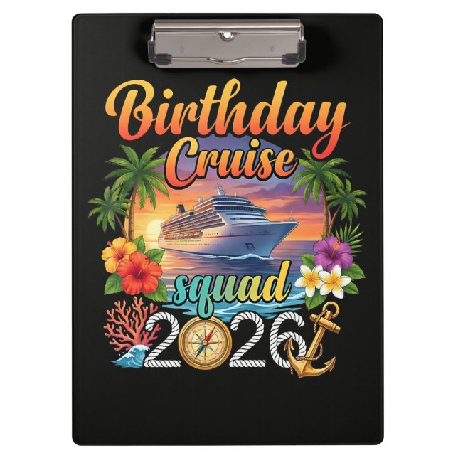 Porte-bloc Vacances d'anniversaire en croisière (Devant)