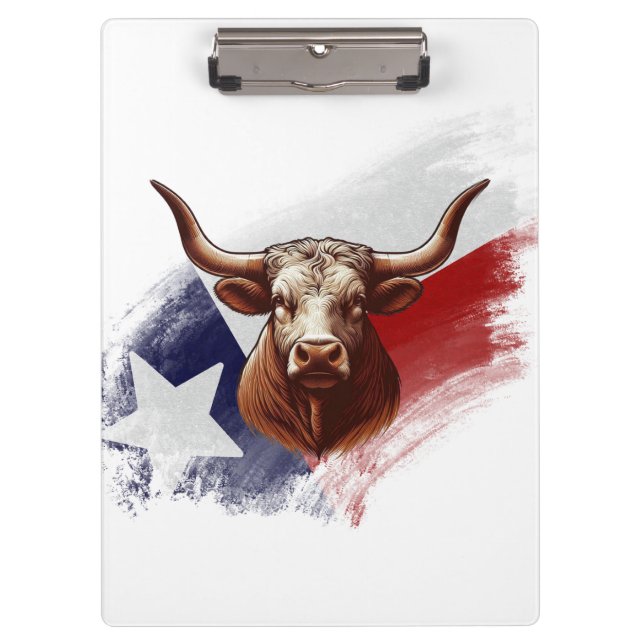 Porte-bloc Vache longhorne du Texas (Devant)