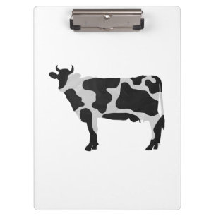 Porte-bloc Vache Noir et Blanc Silhouette