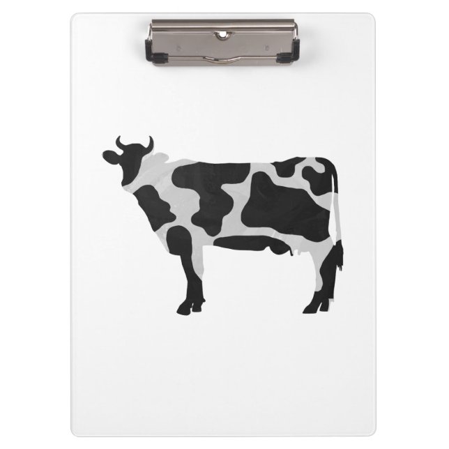 Porte-bloc Vache Noir et Blanc Silhouette (Devant)