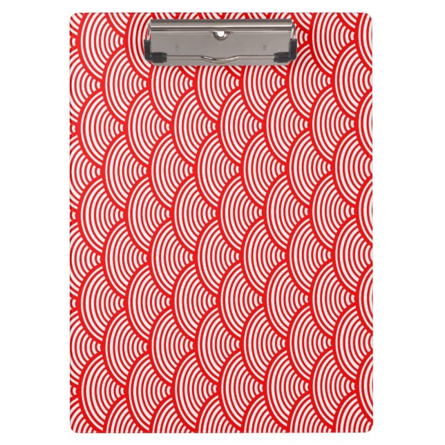 Porte-bloc Vague japonaise rouge (Devant)