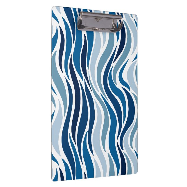 Porte-bloc Vagues abstraites en bleu  (Swatch)