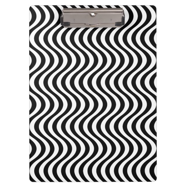 Porte-bloc Vagues noires et blanches (Devant)