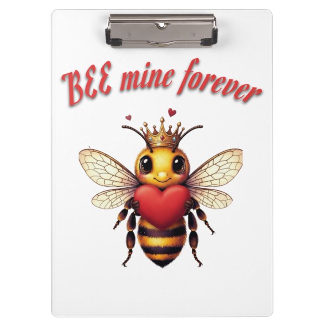Porte-bloc Valentin drôle de jeu de mots abeille (Devant)