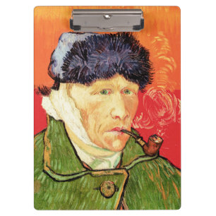 Porte-bloc Van Gogh - Autoportrait avec oreille et tuyau en b