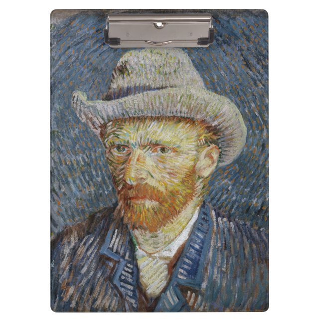 Porte-bloc Van Gogh Autoportrait Gris Sens Casquette Peinture (Devant)