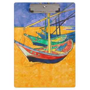 Porte-bloc Van Gogh Bateaux Plage impressionniste