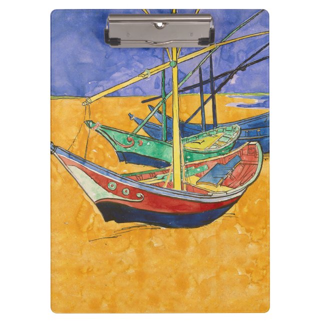 Porte-bloc Van Gogh Bateaux Plage impressionniste (Devant)