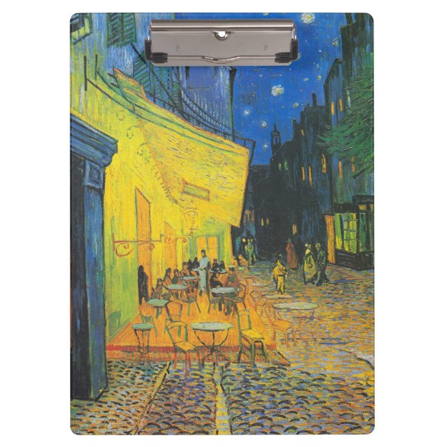 Porte-bloc Van Gogh Café Terrasse Rue Française Scène (Devant)