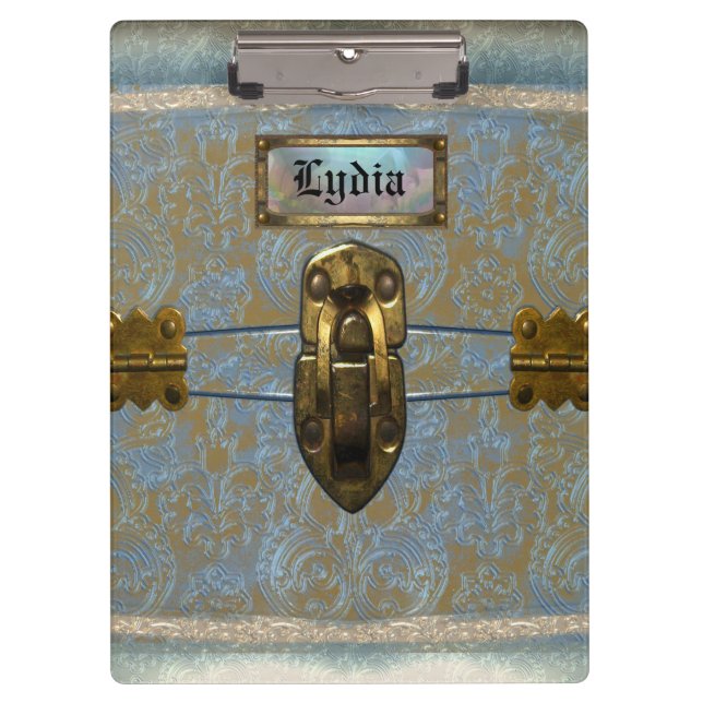 Porte-bloc Velley Damask Beau Monogramme (Devant)