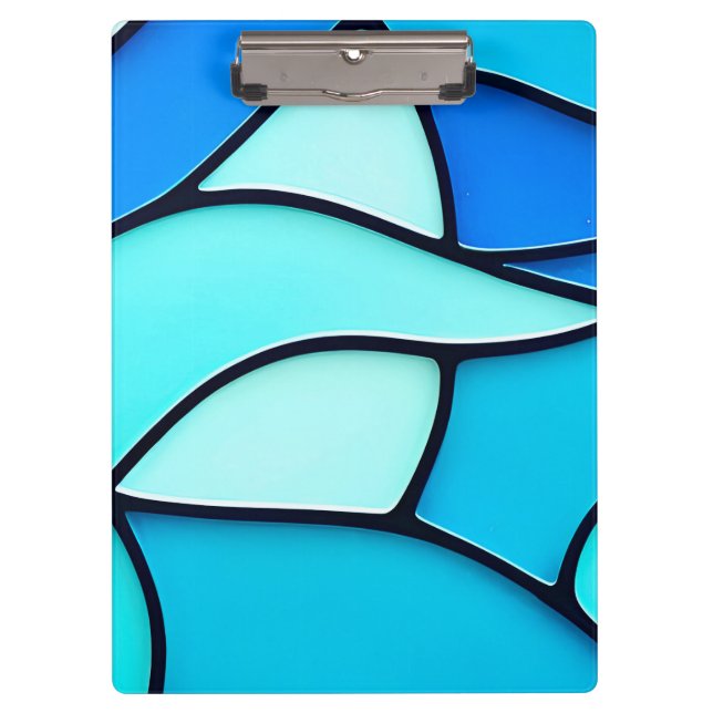 PORTE-BLOC VERRE BLEU VARIÉ (Devant)
