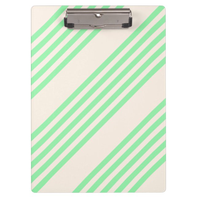 Porte-bloc Vert et beige cinq rayures motif (Devant)