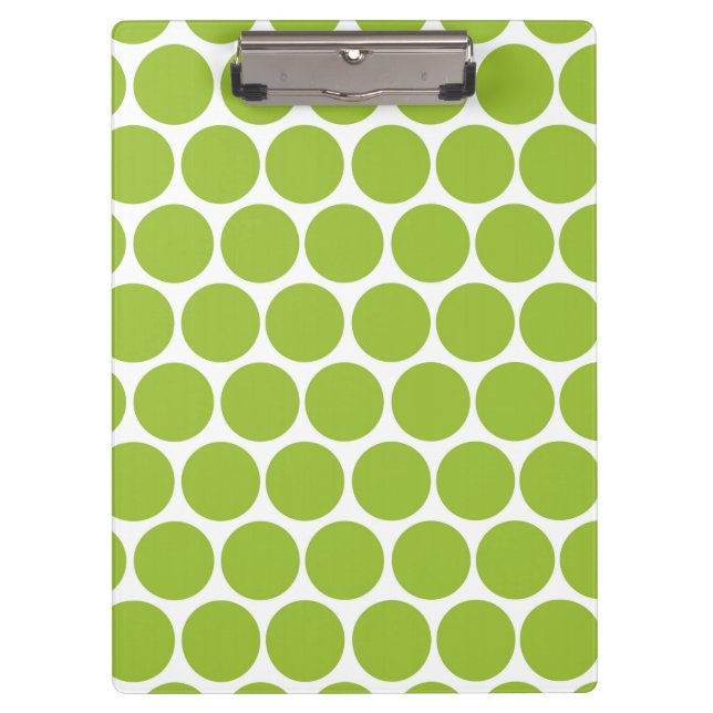PORTE-BLOC VERT LIMPIQUE MODERNE, POIS BLANCS (Devant)