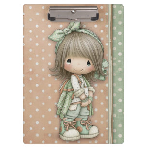 Porte-bloc Vert sauge Rose sablonneuse Menthe atténuée Écolié