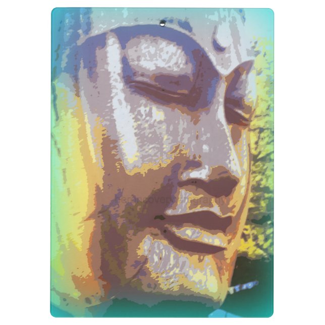 Porte-bloc vert visage bouddha (Dos)