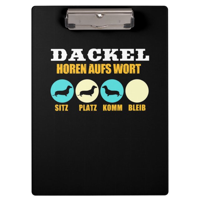 Porte-bloc Vie amusante avec Dachshund Chien (Devant)