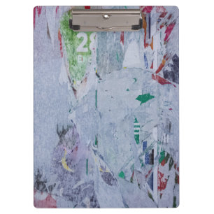 Porte-bloc Vieilles affiches hiver look blanc vert gris rouge