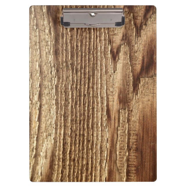 Porte-bloc Vieux Cipboard en bois porté (Devant)