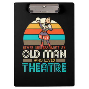 Porte-bloc Vieux Homme qui aime le théâtre