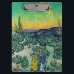 Porte-bloc Vincent van Gogh - Paysage Lune avec couple<br><div class="desc">Paysage de la Lune / Couple Walking parmi les oliviers dans un paysage montagneux avec Crescent Moon - Vincent van Gogh,  Huile sur toile,  1890</div>