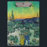 Porte-bloc Vincent van Gogh - Paysage Lune avec couple<br><div class="desc">Paysage de la Lune / Couple Walking parmi les oliviers dans un paysage montagneux avec Crescent Moon - Vincent van Gogh,  Huile sur toile,  1890</div>