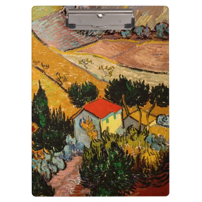Porte-bloc Vincent van Gogh - Paysage, Maison et Plowman (Devant)