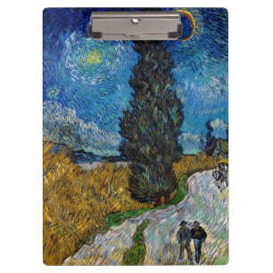 Porte-bloc Vincent van Gogh - Route au cyprès et à l'étoile