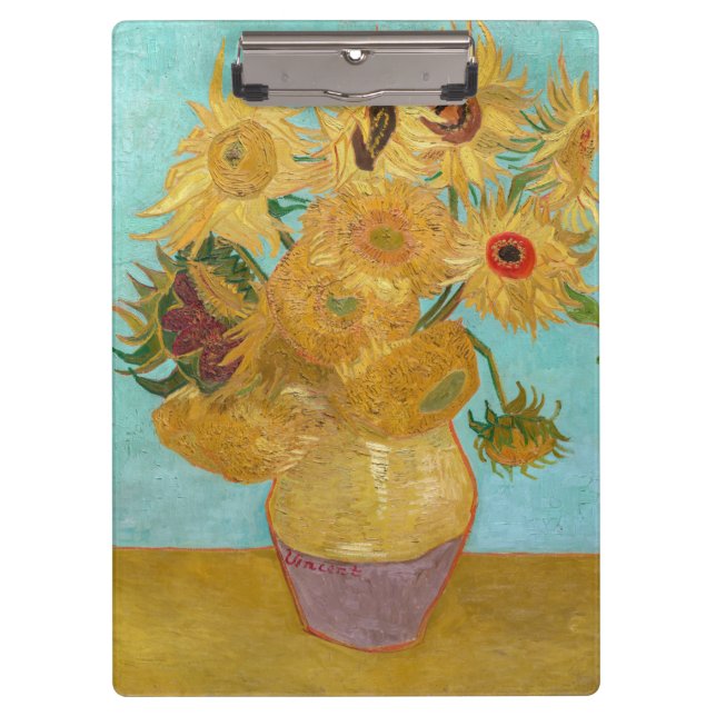 Porte-bloc Vincent Van Gogh - Vase avec douze tournesols (Devant)