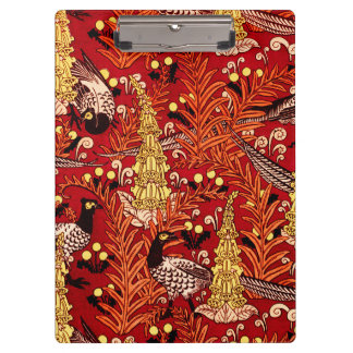 Porte-bloc Vintage Art Nouveau faisans, ferns et Dandelion