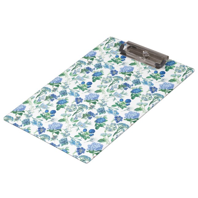 Porte-bloc Vintage Blue Flowers Notebook (Incliné)