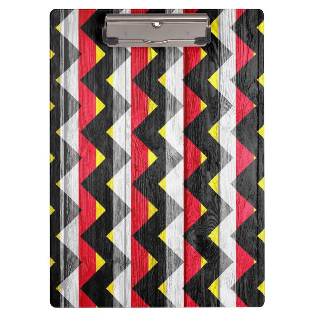 Porte-bloc Vintage Chevron Wood Abstrait #7 (Devant)