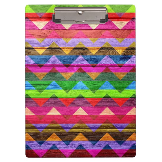 Porte-bloc Vintage Chevron Wood Abstrait #9 (Devant)