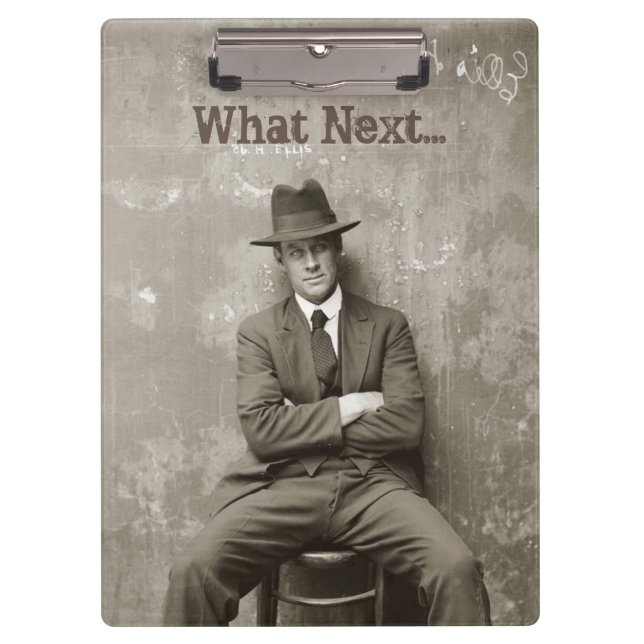 Porte-bloc Vintage gangster mafieux fusil drôle (Devant)